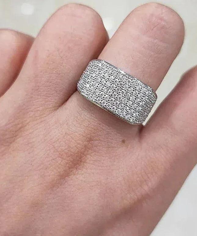 KissICON Kissicon Bling Rings Silver Crystal Band Ring