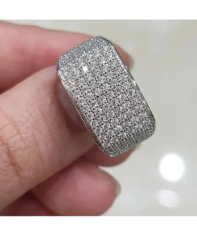 KissICON Kissicon Bling Rings Silver Crystal Band Ring