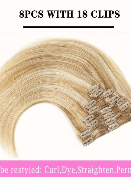 KissICON KissIcon Blonde Clip-In Hair Extensions - Real Human