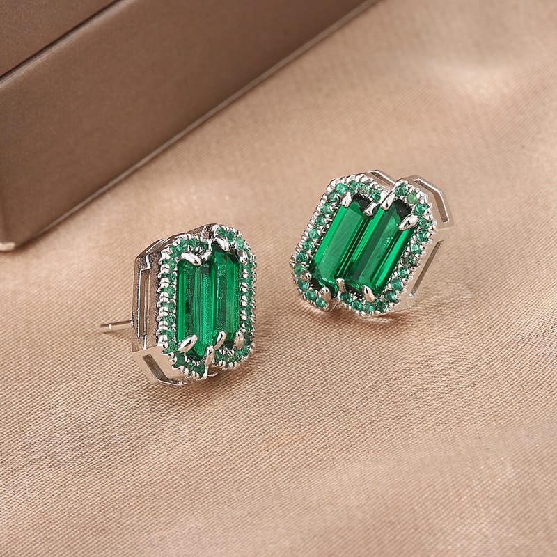 KissICON KissIcon Blue Zirconia Earrings 925 Silver - Wedding Ready