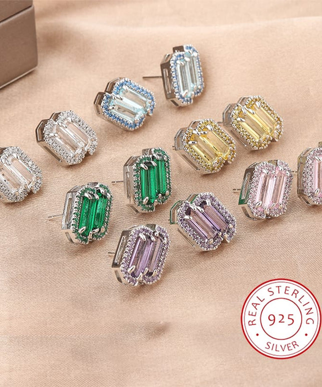 KissICON KissIcon Blue Zirconia Earrings 925 Silver - Wedding Ready