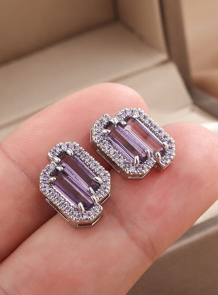 KissICON KissIcon Blue Zirconia Earrings 925 Silver - Wedding Ready