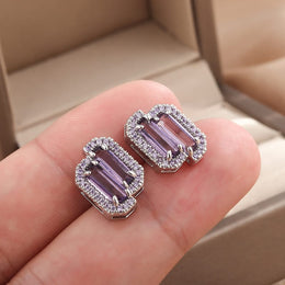 KissICON KissIcon Blue Zirconia Earrings 925 Silver - Wedding Ready