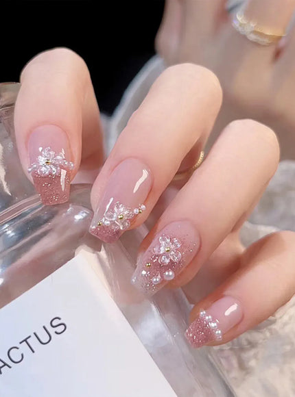 KissICON KissIcon Blush Pink Nails Pearl 3D Tips -