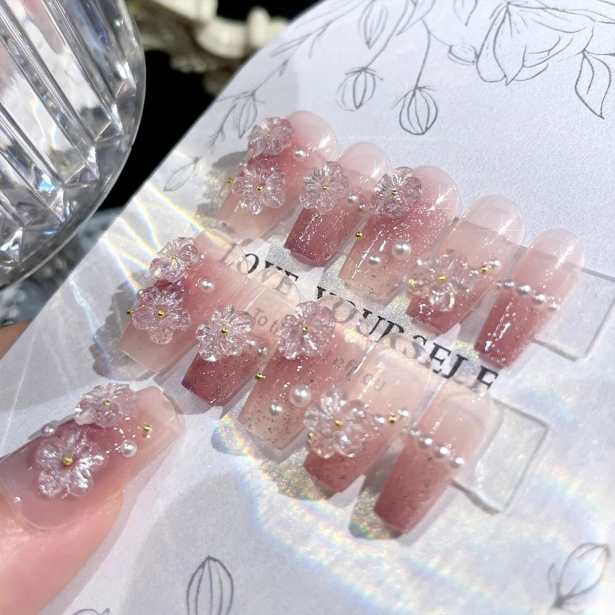 KissICON KissIcon Blush Pink Nails Pearl 3D Tips -