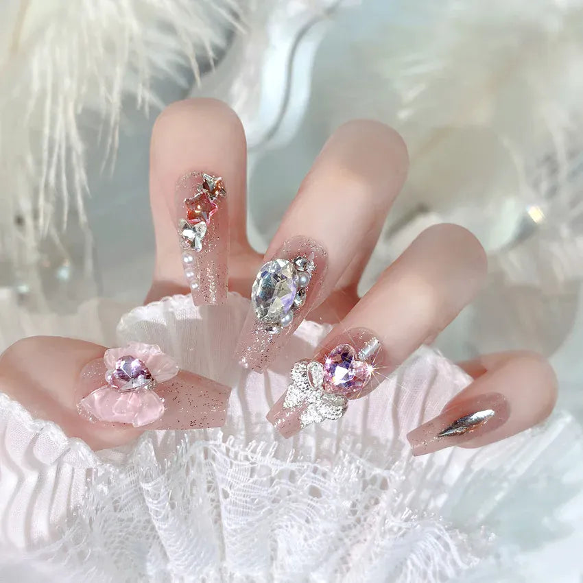 KissICON KissIcon Blush Pink Nails Pearl 3D Tips -