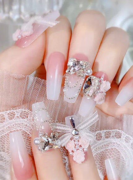 KissICON KissIcon Blush Pink Nails Pearl 3D Tips -
