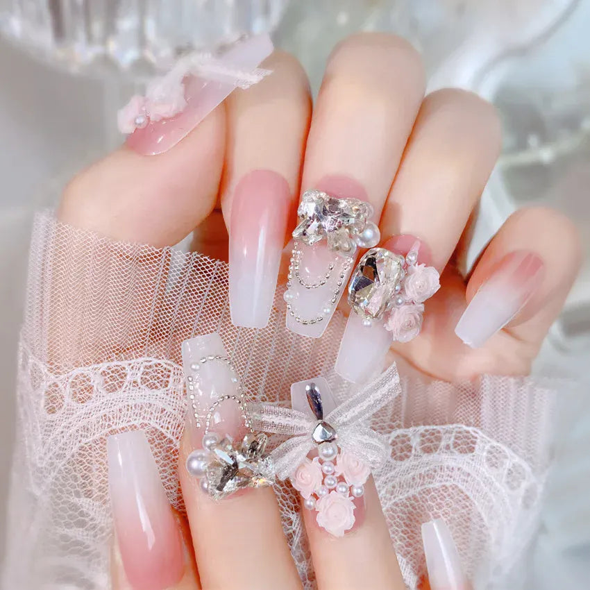 KissICON KissIcon Blush Pink Nails Pearl 3D Tips -