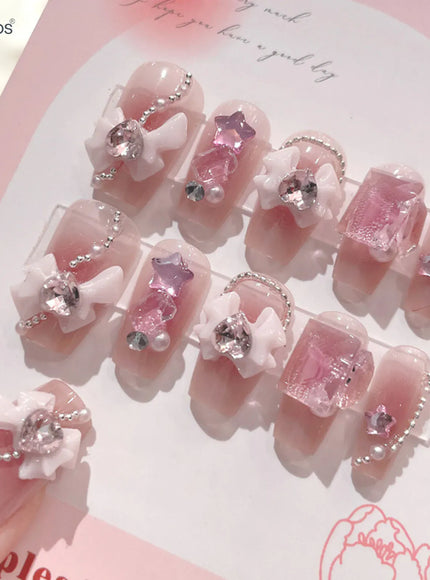 KissICON KissIcon Blush Pink Nails Pearl 3D Tips -