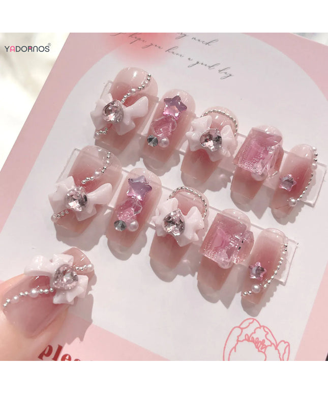 KissICON KissIcon Blush Pink Nails Pearl 3D Tips -