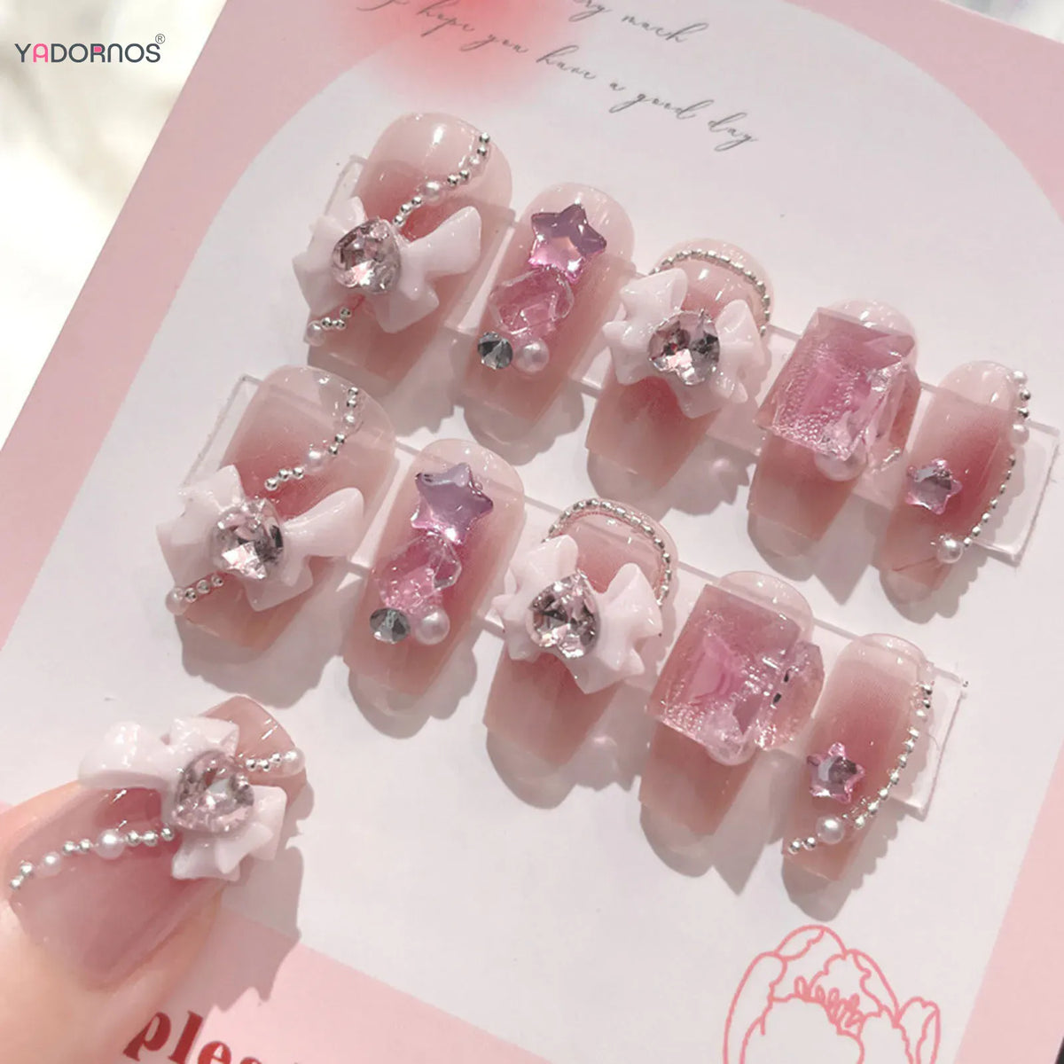 KissICON KissIcon Blush Pink Nails Pearl 3D Tips -