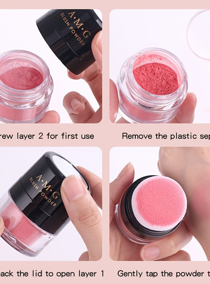 jkthpu-45 KissIcon Blush Powder Puff Long Lasting Waterproof Finish