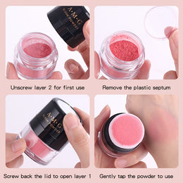 jkthpu-45 KissIcon Blush Powder Puff Long Lasting Waterproof Finish