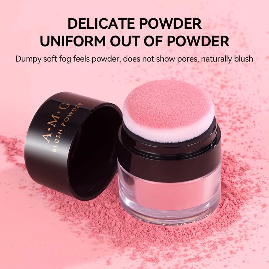 jkthpu-45 KissIcon Blush Powder Puff Long Lasting Waterproof Finish