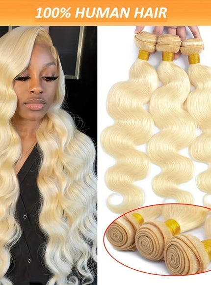 KissICON KissIcon Body Wave 613 Blonde Hair Extensions Natural