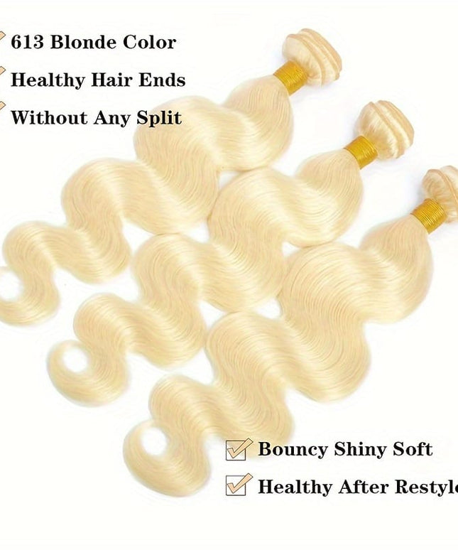KissICON KissIcon Body Wave 613 Blonde Hair Extensions Natural