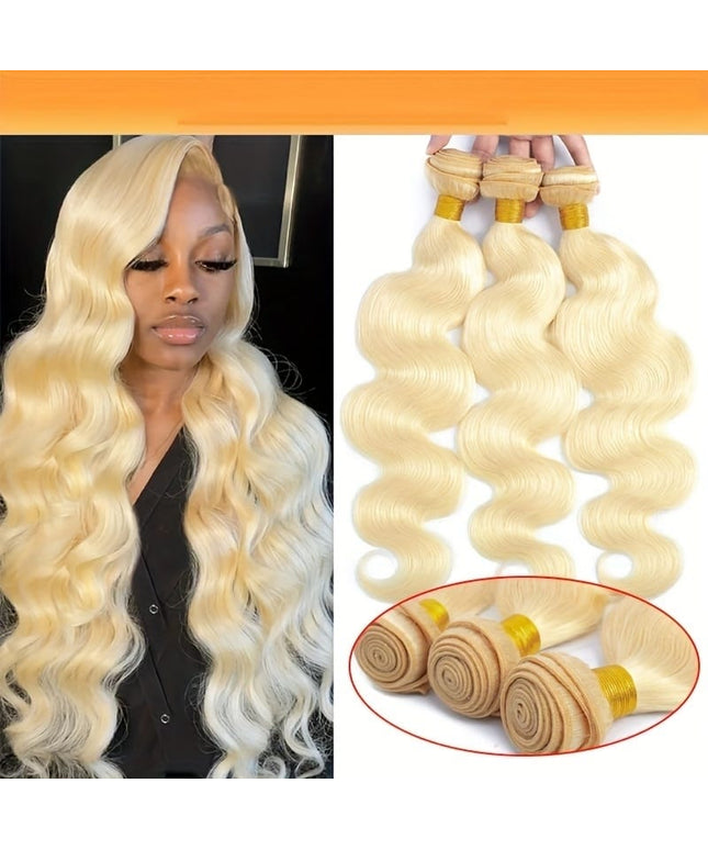 KissICON KissIcon Body Wave 613 Blonde Hair Extensions Natural