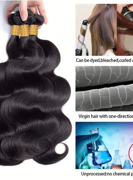 KissICON KissIcon Body Wave Brazilian Virgin Bundles Unprocessed