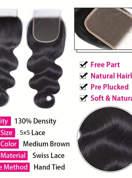 KissICON KissIcon Body Wave Bundles Virgin Hair - Natural