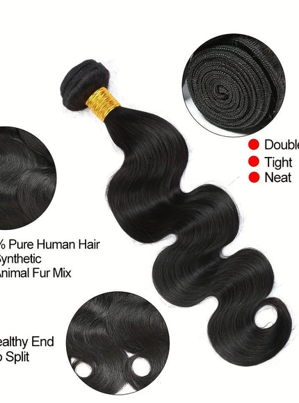 KissICON KissIcon Body Wave Bundles Virgin Hair - Natural