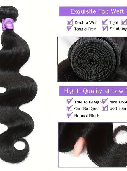 KissICON KissIcon Body Wave Bundles Virgin Hair - Natural