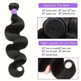 KissICON KissIcon Body Wave Bundles Virgin Hair - Natural