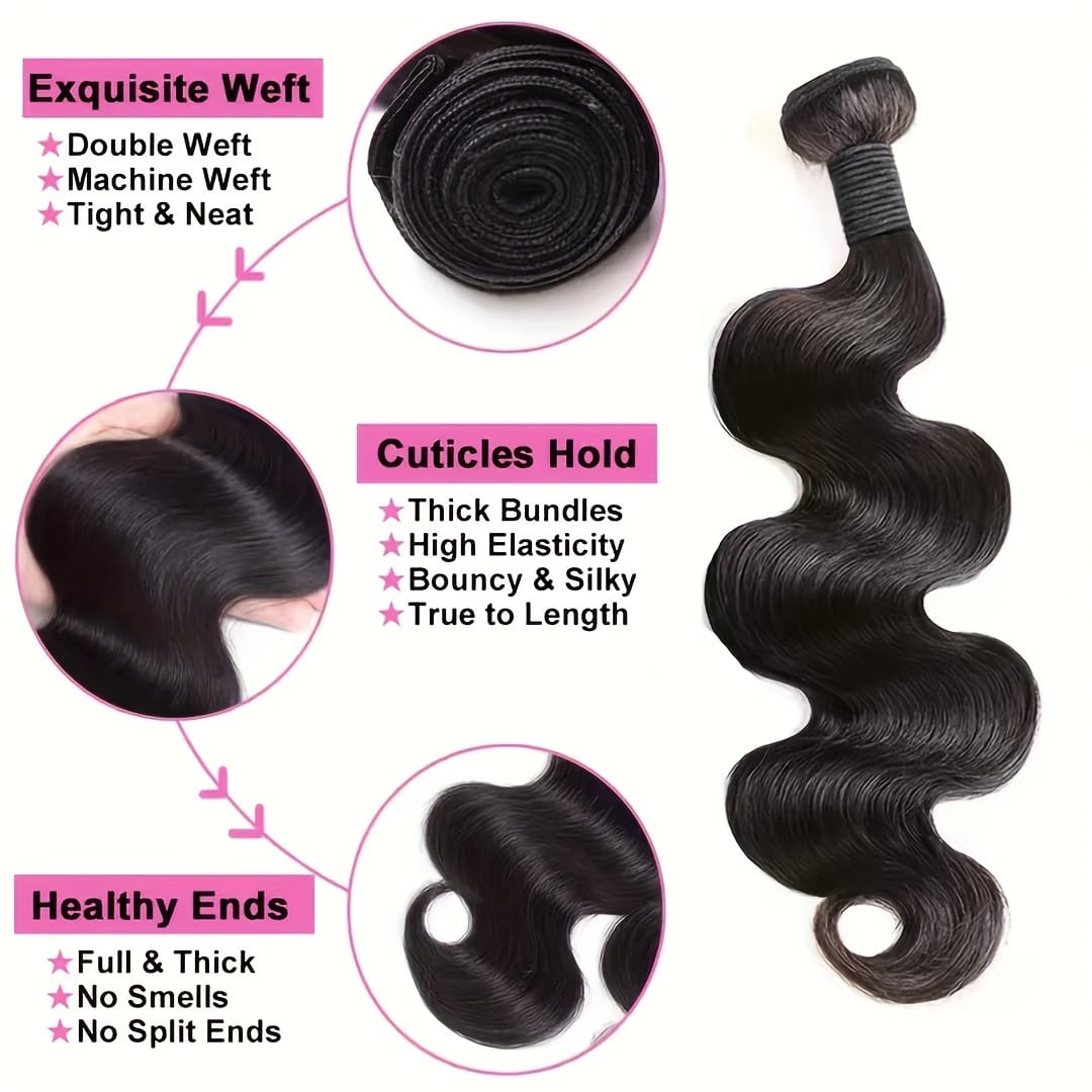 KissICON KissIcon Body Wave Hair Bundles - Virgin Soft
