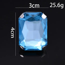 KissICON Kissicon Bohemian Blue Square Ring – Colorful Crystal