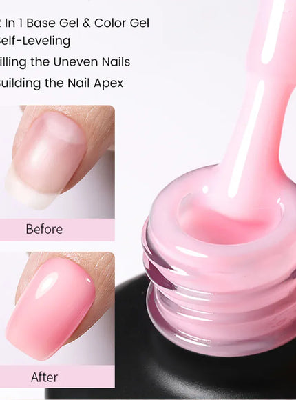 KissICON KissIcon Born Milky Pink Rubber Base Gel 15ml