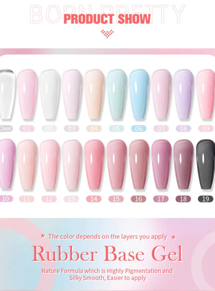 KissICON KissIcon Born Milky Pink Rubber Base Gel 15ml
