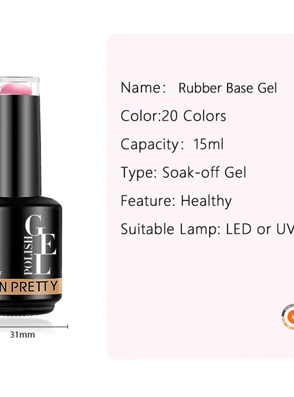 KissICON KissIcon Born Milky Pink Rubber Base Gel 15ml