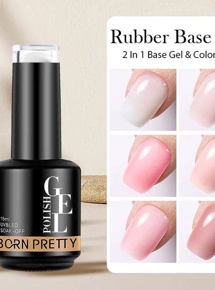 KissICON KissIcon Born Milky Pink Rubber Base Gel 15ml