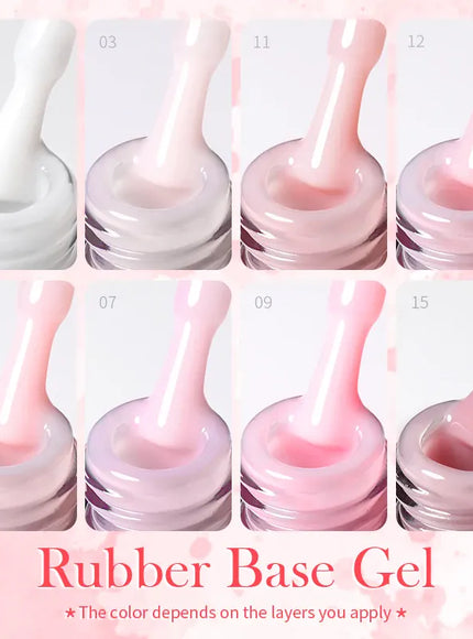 KissICON KissIcon Born Milky Pink Rubber Base Gel 15ml