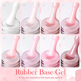 KissICON KissIcon Born Milky Pink Rubber Base Gel 15ml