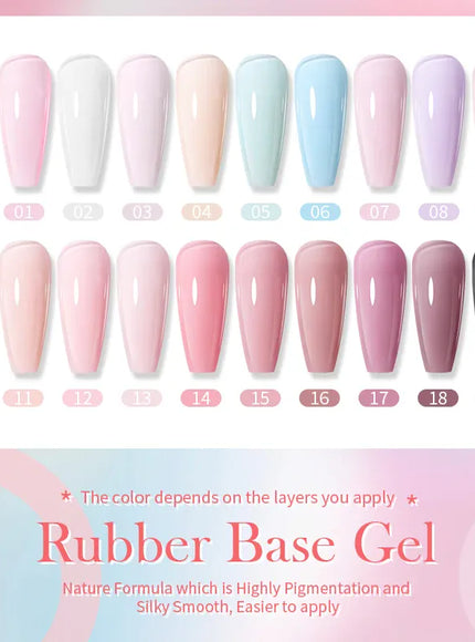 KissICON KissIcon Born Milky Pink Rubber Base Gel 15ml