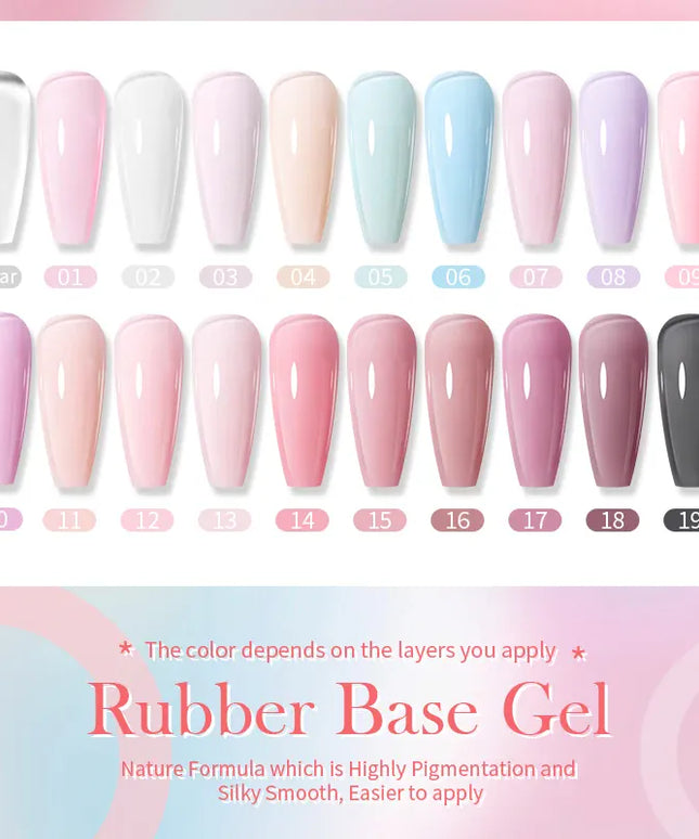 KissICON KissIcon Born Milky Pink Rubber Base Gel 15ml