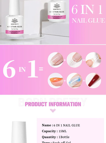 KissICON KissIcon Born Pretty 6 In 1 Nail Glue