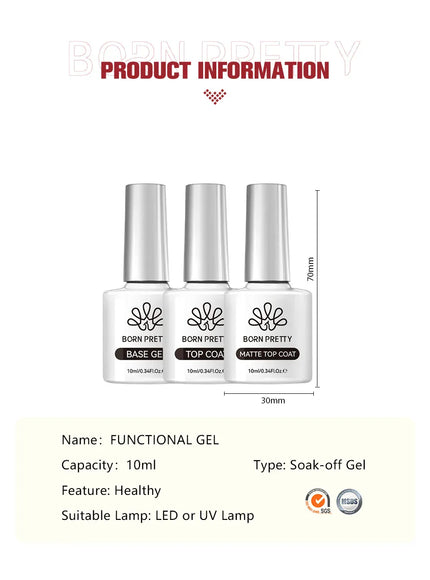 KissICON KissIcon Born Pretty Base and Top Coat Gel
