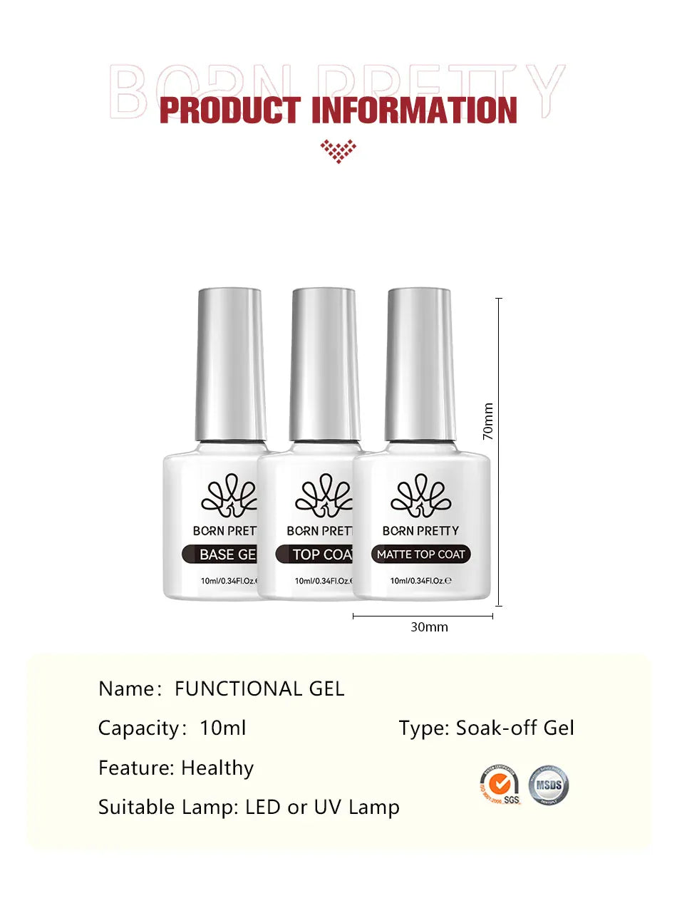 KissICON KissIcon Born Pretty Base and Top Coat Gel