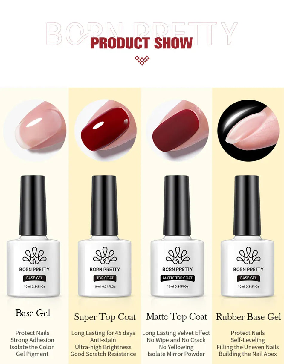 KissICON KissIcon Born Pretty Base Gel Soak Off 10ml