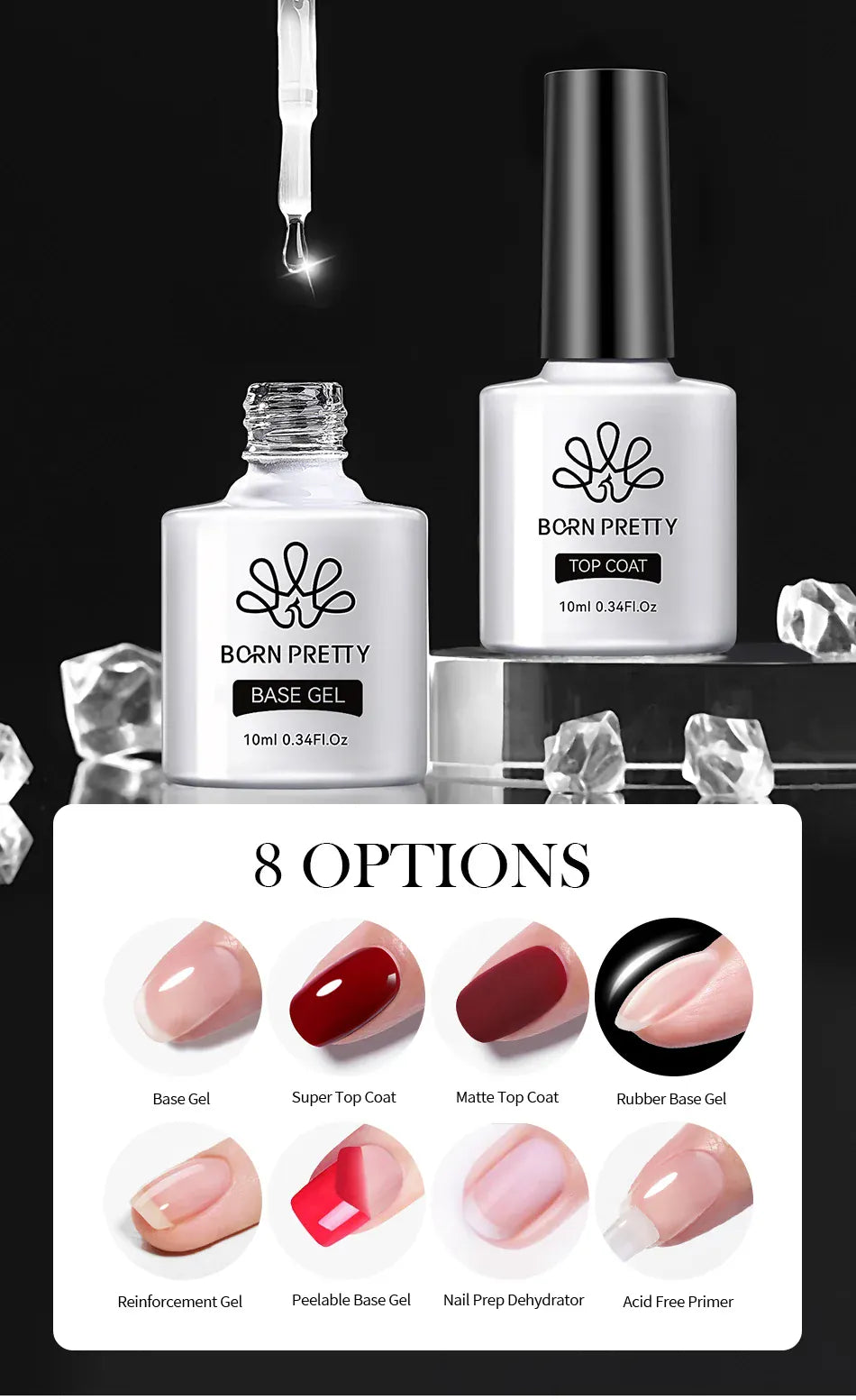 KissICON KissIcon Born Pretty Base Gel Soak Off 10ml