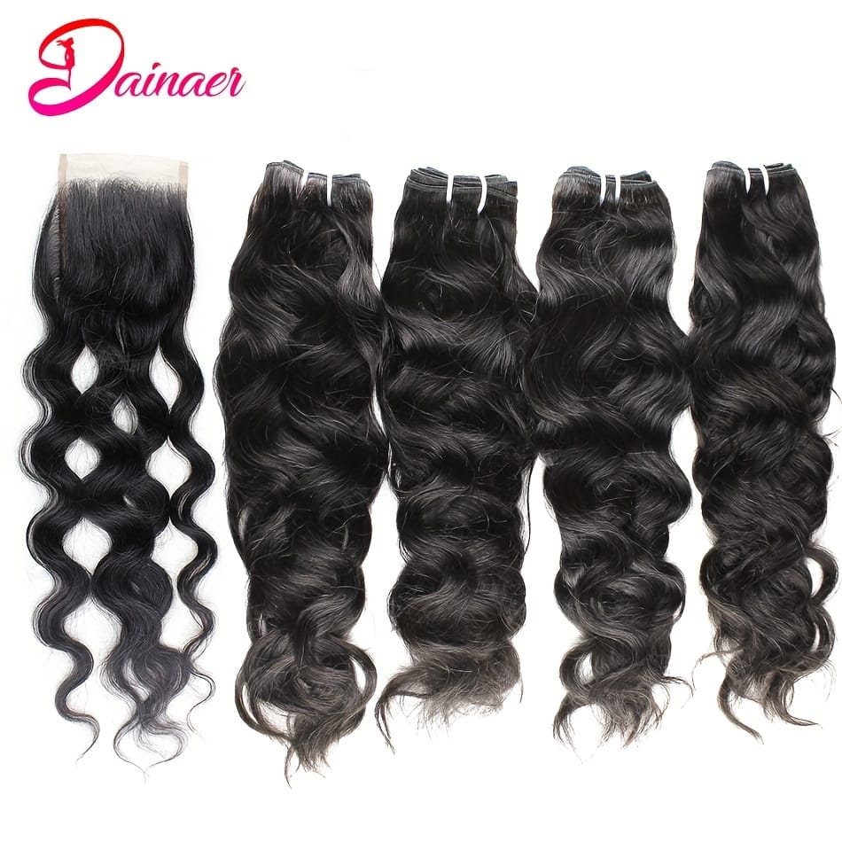KissICON KissIcon Brazilian Natural Wave Bundles HD Lace Closure