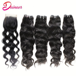 KissICON KissIcon Brazilian Natural Wave Bundles HD Lace Closure