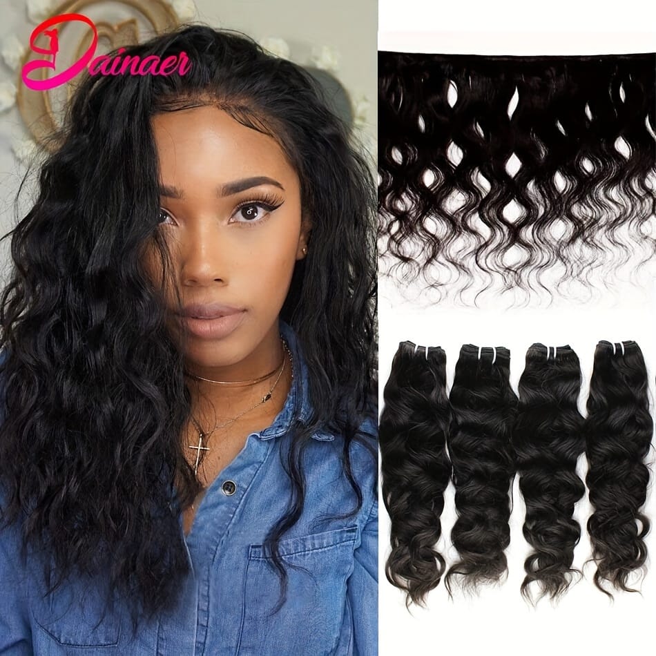 KissICON KissIcon Brazilian Natural Wave Bundles HD Lace Closure