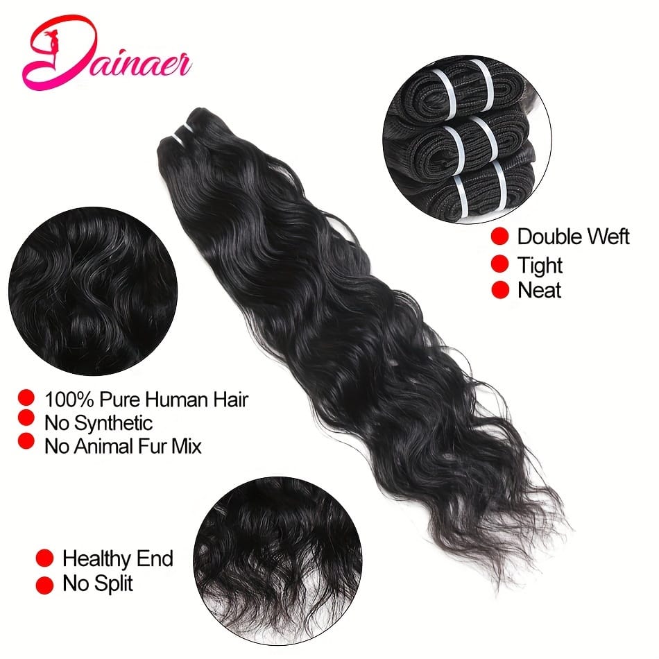 KissICON KissIcon Brazilian Natural Wave Bundles HD Lace Closure