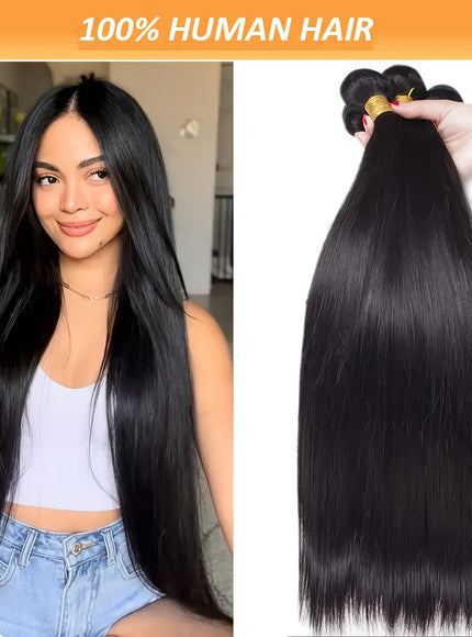 KissICON KissIcon Brazilian Straight Hair 3 Bundles - Double