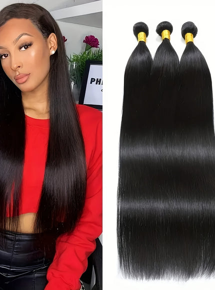 KissICON KissIcon Brazilian Straight Hair 3 Bundles - Double