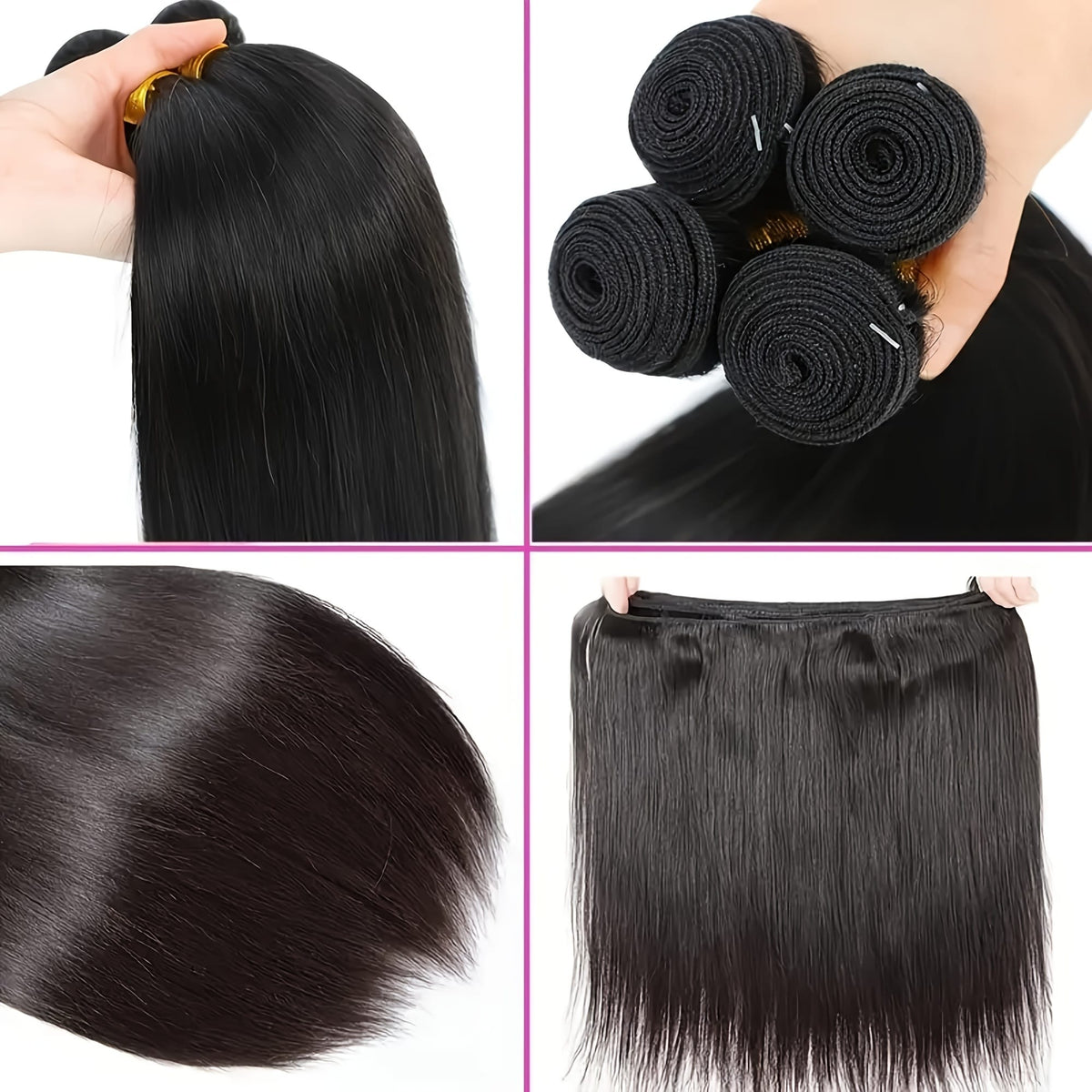 KissICON KissIcon Brazilian Straight Hair 3 Bundles Virgin Hair