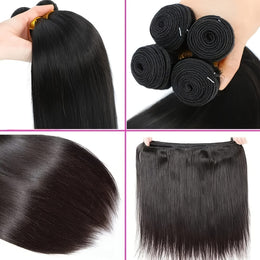 KissICON KissIcon Brazilian Straight Hair 3 Bundles Virgin Hair