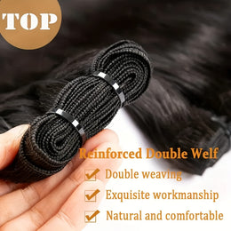 KissICON KissIcon Brazilian Straight Hair 3 Bundles Virgin Hair